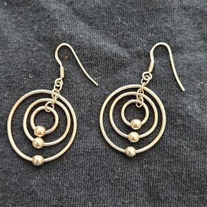 925 Silver Circles Dangle Earrings